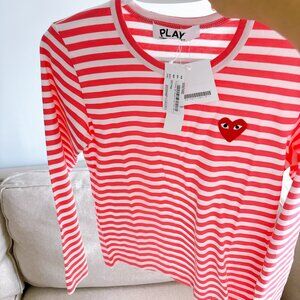 BRAND NEW CDG PLAY LONG SLEEVE SHIRT SIZE S